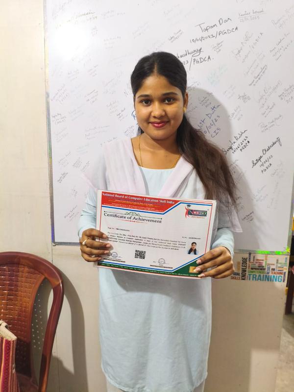 Student with NBCESI certificate